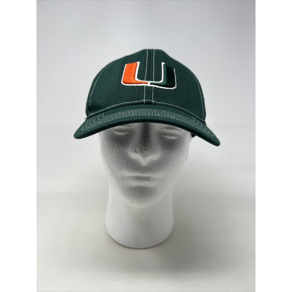 Miami Hurricanes Canes Cap Hat Top Of The World, Green One Size Fits All OSFA